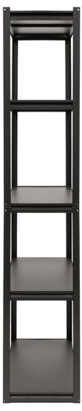 Kovový regál 200x120x40 cm 5 polic SPRINGOS HA5284 černý