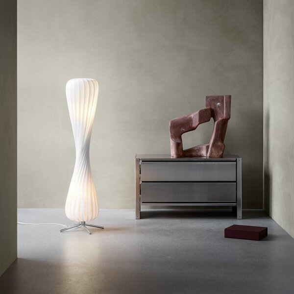 Stojací Lampa Tom Rossau, Bílá, Obývací pokoj, Plast