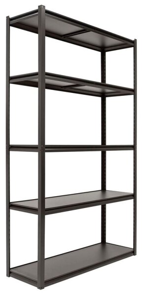 Kovový regál 200x120x40 cm 5 polic SPRINGOS HA5284 černý