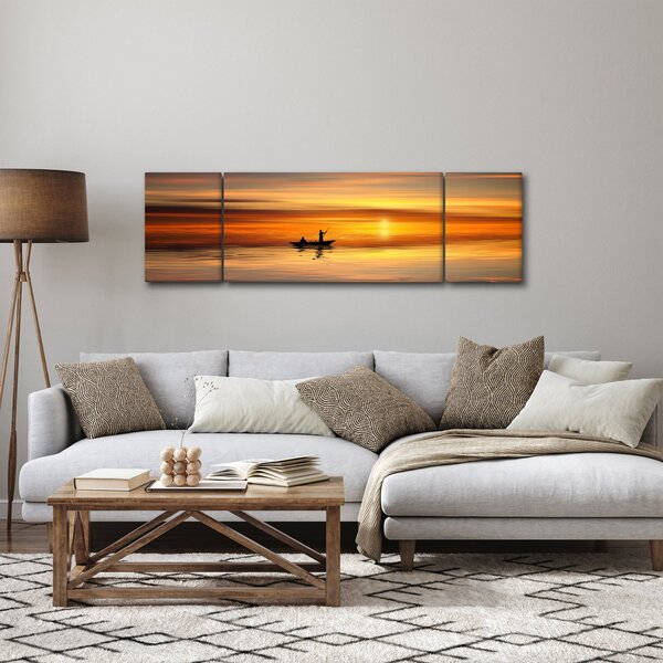 Obraz - plavba na loďce (170x50 cm)