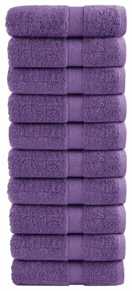 Premium ručníky SOLUND 10 ks fialové 30 x 50 cm 600 g/m² 137352