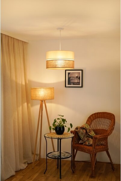 Brilagi - Lustr na lanku ROYAL YUTE 1xE27/15W/230V pr. 40 cm béžová/krémová
