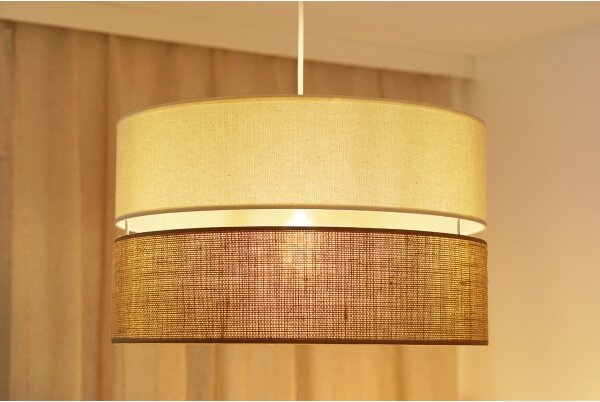 Brilagi - Lustr na lanku ROYAL YUTE 1xE27/15W/230V pr. 40 cm béžová/krémová