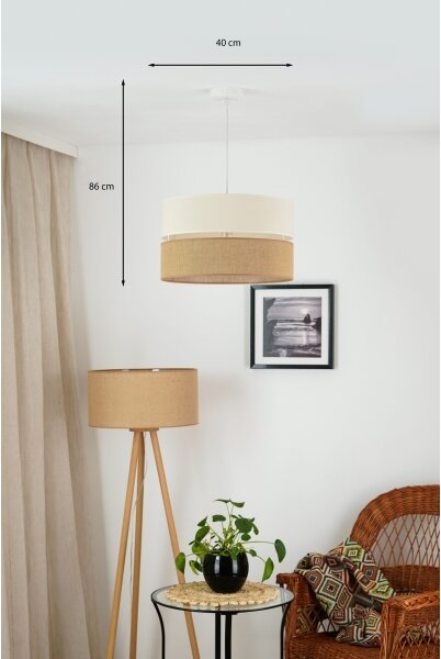 Brilagi - Lustr na lanku ROYAL YUTE 1xE27/15W/230V pr. 40 cm béžová/krémová