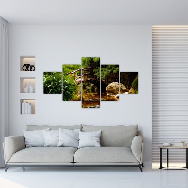 Obraz - Most přes říčku (125x70 cm)