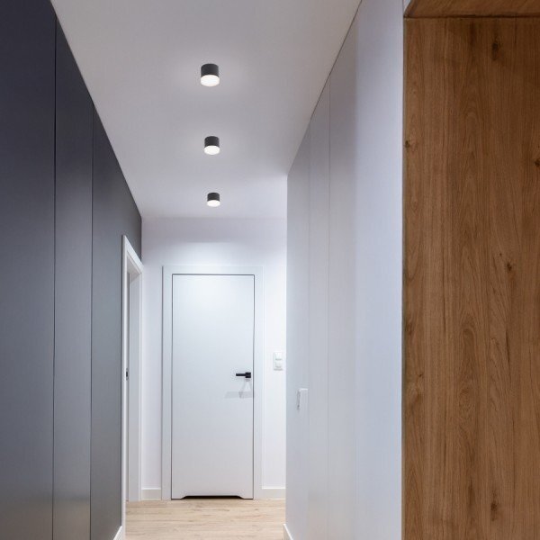 MEMA stropní černá satinovaný akryl 230V LED GX53 7W - RED - DESIGN RENDL
