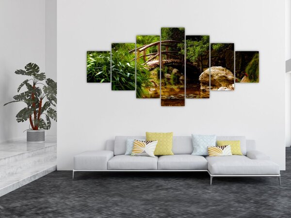 Obraz - Most přes říčku (210x100 cm)