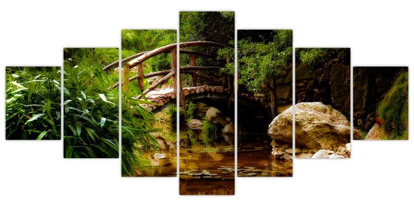 Obraz - Most přes říčku (210x100 cm)