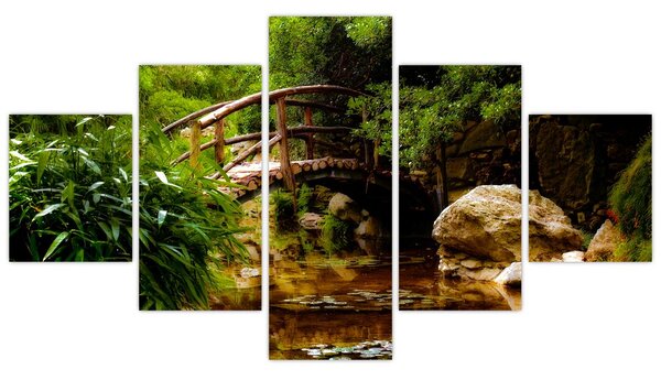 Obraz - Most přes říčku (125x70 cm)