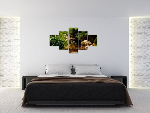 Obraz - Most přes říčku (125x70 cm)