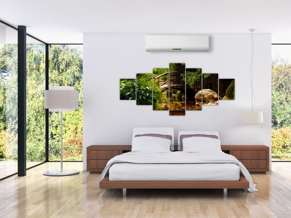 Obraz - Most přes říčku (210x100 cm)