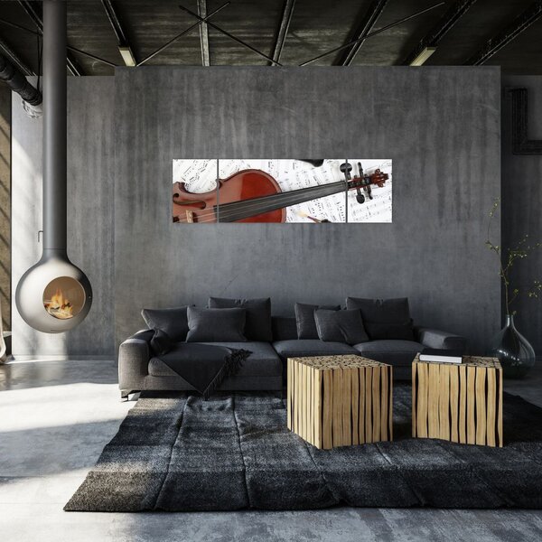 Obraz - Hudební nástroje (170x50 cm)