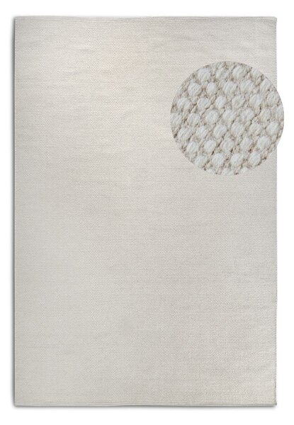 Krémový ručně tkaný koberec s příměsí vlny 160x230 cm Pradesh Natural White – Elle Decoration