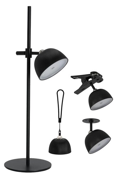 LED Stmívatelná nabíjecí stolní lampa LED/3,5W/5V 3000/4000/6500K černá