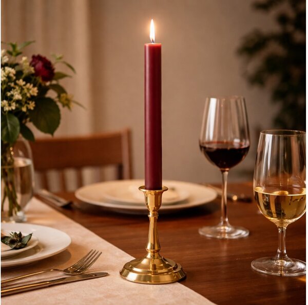Bolsius Rustic Domácí 23x270mm Delicate Red, červená svíčka