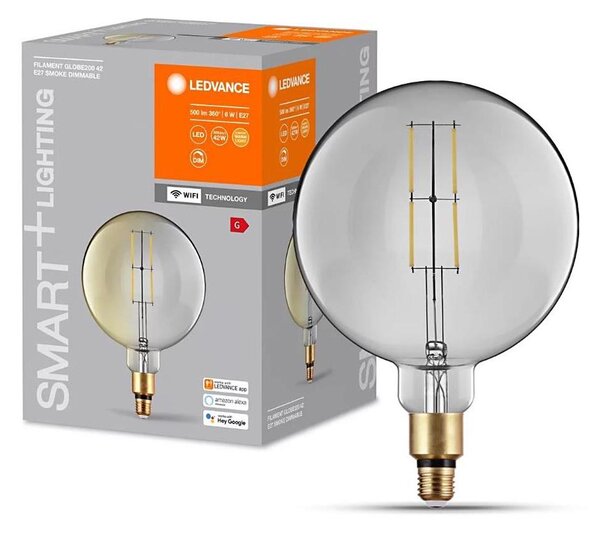 LED Stmívatelná žárovka SMART+ GLOBE G200 E27/6W/230V 2500K Wi-Fi - Ledvance