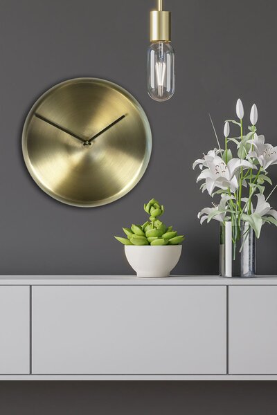 Nástěnné hodiny Silve (khaki). Akce -25%