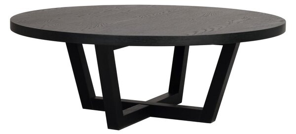 Černý kulatý konferenční stolek v dekoru dubu ø 110 cm Boxford – Rowico