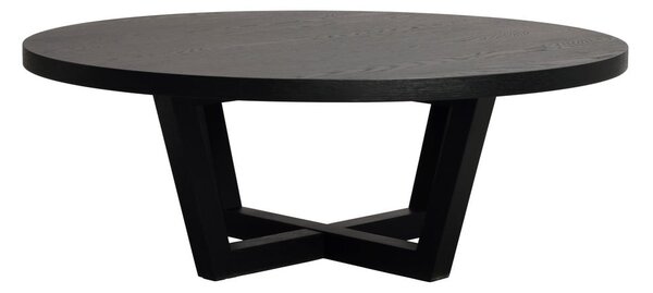 Černý kulatý konferenční stolek v dekoru dubu ø 110 cm Boxford – Rowico