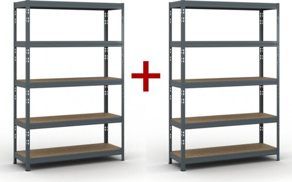 Policový regál 1+1 ZDARMA, 1786x1200x400 mm, nosnost 280kg