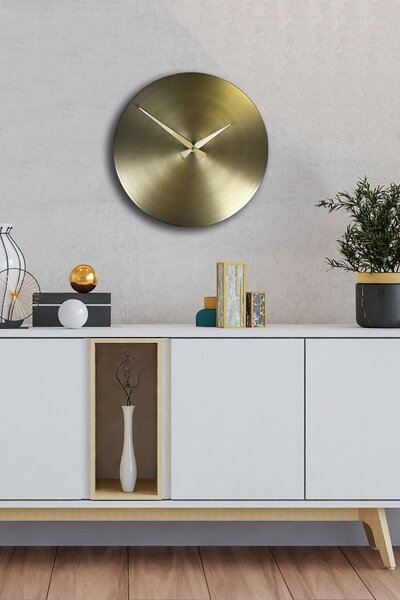 Nástěnné hodiny Silve (zlatá). Akce -25%