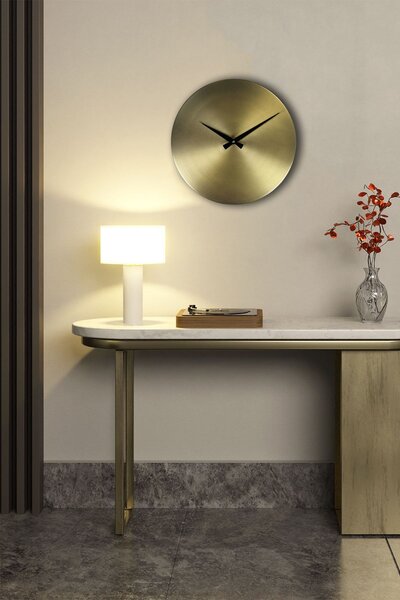 Nástěnné hodiny Silve (zlatá + černá). Akce -25%