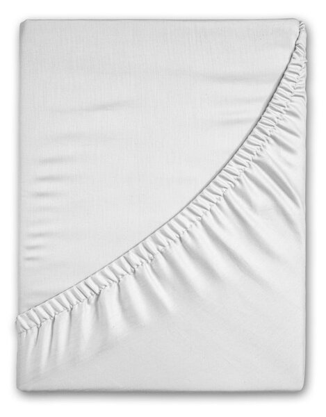 Bílé napínací flanelové prostěradlo 90x200 cm – Good Morning