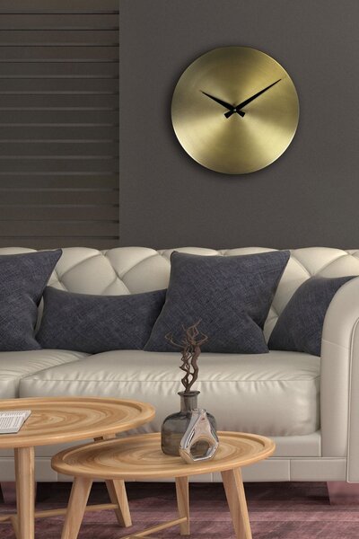 Nástěnné hodiny Silve (zlatá + černá). Akce -25%