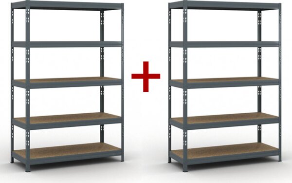 Policový regál 1+1 ZDARMA, 1786x1200x500 mm, nosnost 280kg