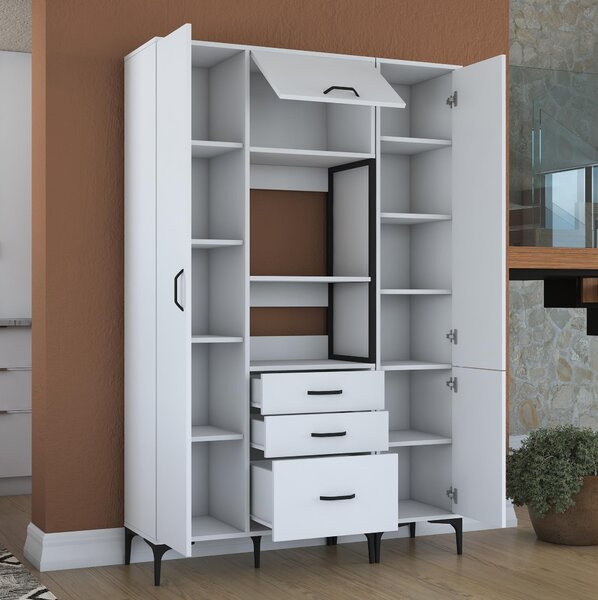 Set kuchyňských skříněk Jenaretta 18 (bílá + černá)