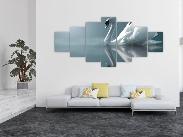 Obraz - Bílá labuť (210x100 cm)