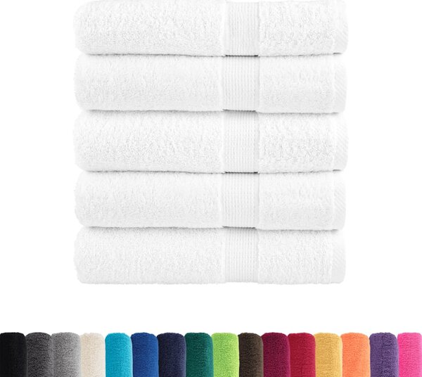 Prémiové ručníky do sprchy SOLUND 25 ks bílé 70 x 140 cm 600 g/m²
