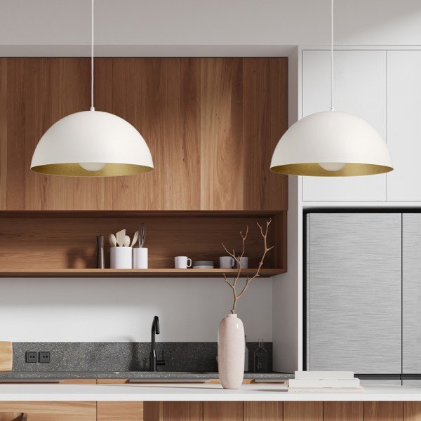 GLADYS 40 závěsná bílá/zlatá 230V E27 30W - RED - DESIGN RENDL