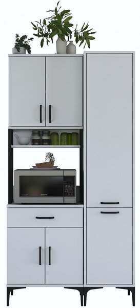 Set kuchyňských skříněk Jenaretta 21 (bílá + černá). 1107093