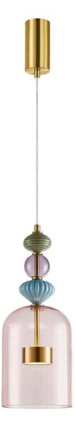LED Lustr na lanku ARTE LED/12W/230V pr. 16 cm mosaz
