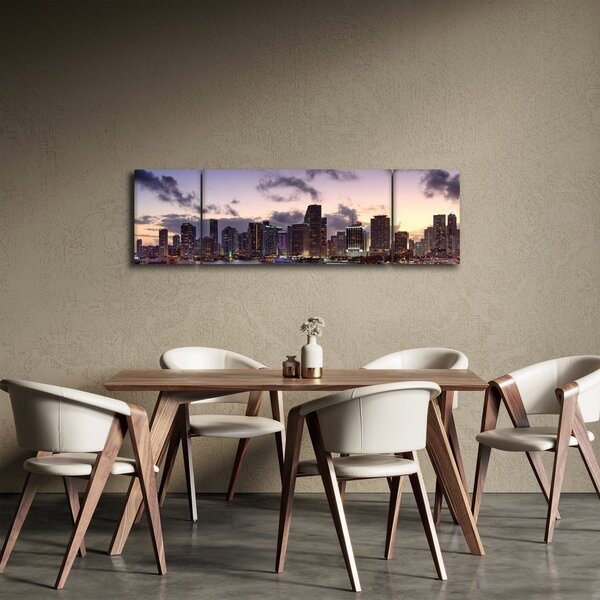 Obraz metropole s mrakodrapy (170x50 cm)