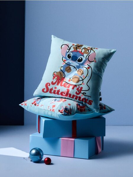 Sinsay - Sada povlaků na polštáře s vánočním motivem Stitch - modrá