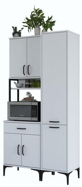 Set kuchyňských skříněk Jenaretta 21 (bílá + černá). 1107093