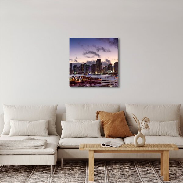Obraz metropole s mrakodrapy (30x30 cm)