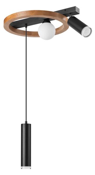 Lustr na lanku OTIS 1xG9/5W/230V + 2xE27/15W/230V dub