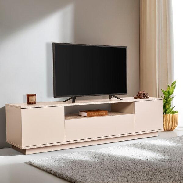 TV skříňka Verat (norková + travertin). Akce -25%