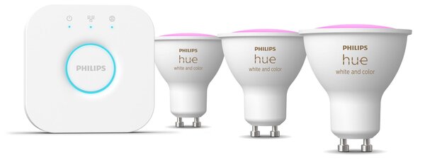 Hue Philips LED žárovka GU10 4,2W, nastavitelná bílá, 3 ks, EU
