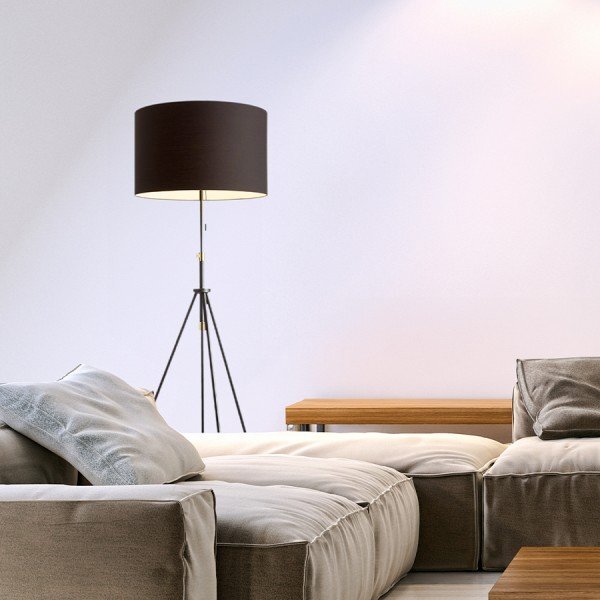 LUTON/RON 55 stojanová Polycotton černá/černá/kov 230V E27 11W - RED - DESIGN RENDL