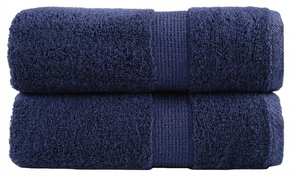 Prémiové ručníky pro hosty SOLUND 2 ks tmavě modré 30x50 cm 600 g/m² 137254