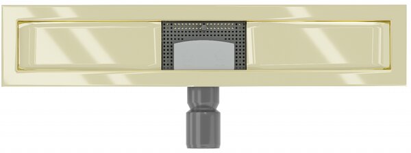 Mexen Flat nerezový sprchový žlab 50 cm - tělo žlabu bez krytu, zlatá, 1515050