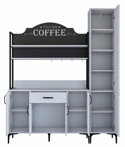 Set kuchyňských skříněk Jenaretta 49 (bílá + černá)