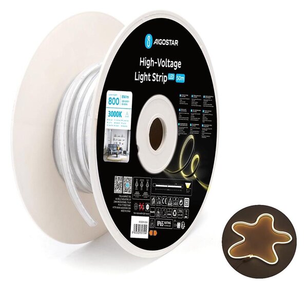 Aigostar - LED Pásek 50m LED/400W/230V 3000K IP65