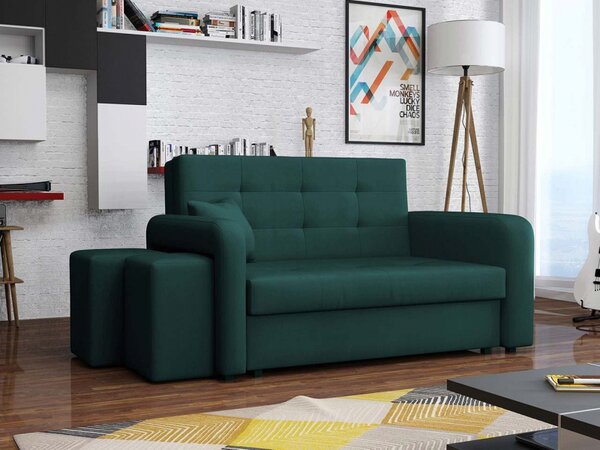 Rozkládací pohovka s taburetami Clivia Home II, Taburet: leva strana, Potah: Manila 37 Mirjan24 5903211056314