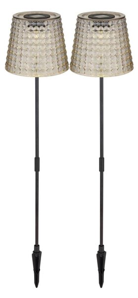 Globo 36635-2S - SADA 2x LED Solární svítidlo SOLAR LED/0,06W/3V IP44 šedá