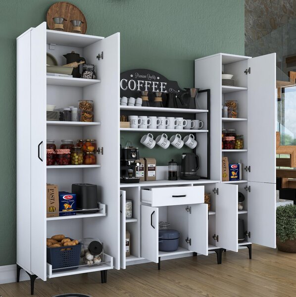 Set kuchyňských skříněk Jenaretta 50 (bílá + černá)